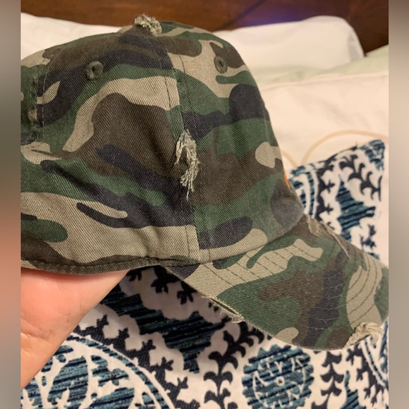Knethos Vintage Option 2 Adjustable Camo Distressed Cap PreOwned One Size - Picture 4 of 8
